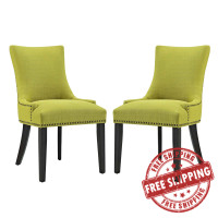 Modway EEI-2746-WHE-SET Marquis Dining Side Chair Fabric Set of 2 Wheatgrass