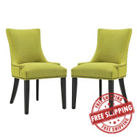 Modway EEI-2746-WHE-SET Marquis Dining Side Chair Fabric Set of 2 Wheatgrass