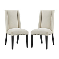 Modway EEI-2748-BEI-SET Baron Dining Chair Fabric Set of 2