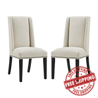 Modway EEI-2748-BEI-SET Baron Dining Chair Fabric Set of 2