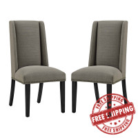 Modway EEI-2748-GRA-SET Baron Dining Chair Fabric Set of 2