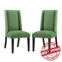 Modway EEI-2748-GRN-SET Baron Dining Chair Fabric Set of 2