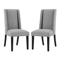 Modway EEI-2748-LGR-SET Baron Dining Chair Fabric Set of 2