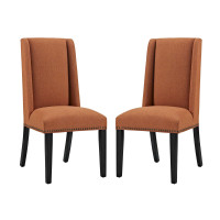 Modway EEI-2748-ORA-SET Baron Dining Chair Fabric Set of 2
