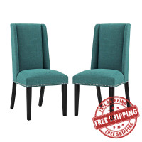 Modway EEI-2748-TEA-SET Baron Dining Chair Fabric Set of 2