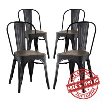 Modway EEI-2752-BLK-SET Promenade Dining Side Chair Set of 4 Black