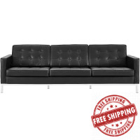 Modway EEI-2779-BLK Loft Leather Sofa