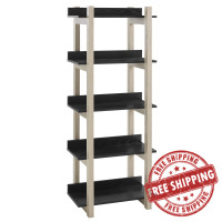 Modway EEI-2786-NAT-BLK Reprieve Bookcase Natural Black