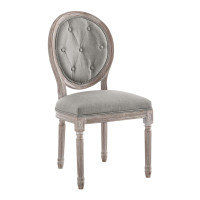 Modway EEI-2795-LGR Arise Vintage French Upholstered Fabric Dining Side Chair