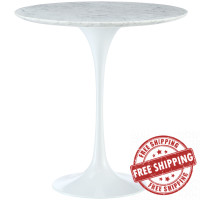Modway EEI-280-WHI Lippa 20" Side Table in White