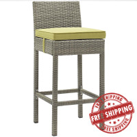 Modway EEI-2800-LGR-PER Conduit Outdoor Patio Wicker Rattan Bar Stool