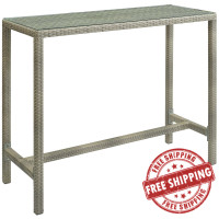 Modway EEI-2804-LGR Conduit Outdoor Patio Wicker Rattan Large Bar Table