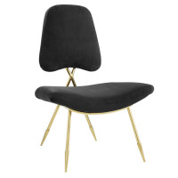 Modway EEI-2809-BLK Ponder Performance Velvet Lounge Chair