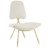 Modway EEI-2809-IVO Ponder Performance Velvet Lounge Chair
