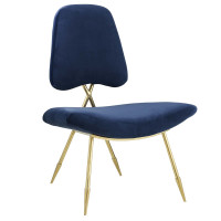 Modway EEI-2809-NAV Ponder Performance Velvet Lounge Chair