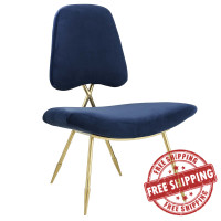 Modway EEI-2809-NAV Ponder Performance Velvet Lounge Chair