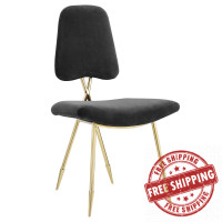 Modway EEI-2811-BLK Ponder Performance Velvet Dining Side Chair