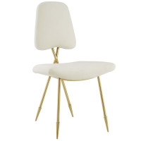 Modway EEI-2811-IVO Ponder Performance Velvet Dining Side Chair