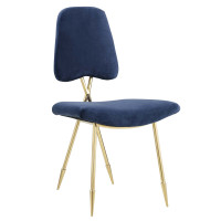 Modway EEI-2811-NAV Ponder Performance Velvet Dining Side Chair