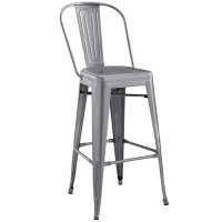 Modway EEI-2813-GME Promenade Bar Side Stool Gunmetal