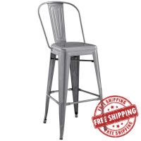 Modway EEI-2813-GME Promenade Bar Side Stool Gunmetal