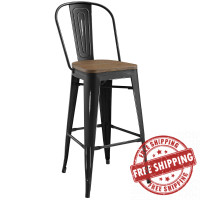 Modway EEI-2814-BLK Promenade Bar Stool Black