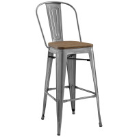 Modway EEI-2814-GME Promenade Bar Stool Gunmetal