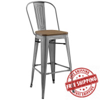 Modway EEI-2814-GME Promenade Bar Stool Gunmetal
