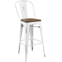 Modway EEI-2814-WHI Promenade Bar Stool White