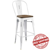 Modway EEI-2814-WHI Promenade Bar Stool White