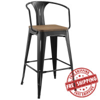 Modway EEI-2818-BLK Promenade Bar Stool Black