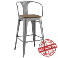 Modway EEI-2818-GME Promenade Bar Stool Gunmetal