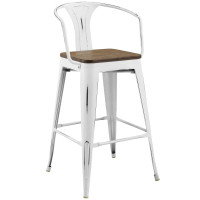 Modway EEI-2818-WHI Promenade Bar Stool White
