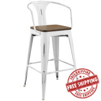 Modway EEI-2818-WHI Promenade Bar Stool White