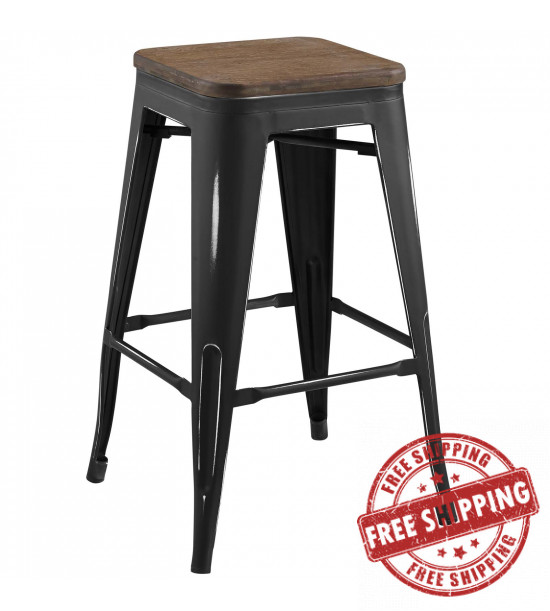 Modway EEI-2820-BLK Promenade Counter Stool Black Modway EEI-2820-BLK Promenade Counter Stool Black