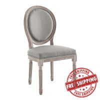 Modway EEI-2821-LGR Emanate Vintage French Upholstered Fabric Dining Side Chair