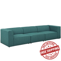Modway EEI-2827-TEA Mingle 3 Piece Upholstered Fabric Sectional Sofa Set