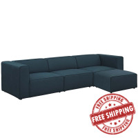 Modway EEI-2831-BLU Mingle 4 Piece Upholstered Fabric Sectional Sofa Set