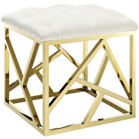 Modway EEI-2845-GLD-IVO Intersperse Ottoman