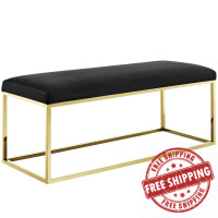 Modway EEI-2851-GLD-BLK Anticipate Fabric Bench