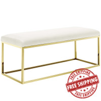 Modway EEI-2851-GLD-IVO Anticipate Fabric Bench