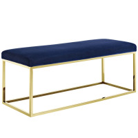 Modway EEI-2851-GLD-NAV Anticipate Fabric Bench