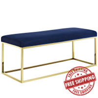 Modway EEI-2851-GLD-NAV Anticipate Fabric Bench