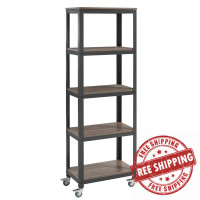 Modway EEI-2854-GRY-WAL-SET Vivify Bookcase