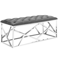 Modway EEI-2867-SLV-GRY Intersperse Bench