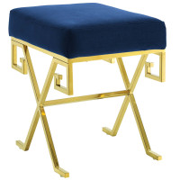 Modway EEI-2877-GLD-NAV Twist Performance Velvet Bench