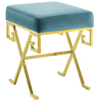 Modway EEI-2877-GLD-SEA Twist Performance Velvet Bench