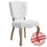 Modway EEI-2878-WHI Array Vintage French Upholstered Dining Side Chair