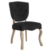Modway EEI-2880-BLK Array Vintage French Performance Velvet Dining Side Chair