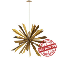 Modway EEI-2894 Pervade Starburst Brass Pendant Light Chandelier